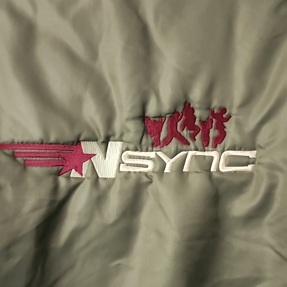 Ultra Force MA-1 Military Bomber Jacket NSYNC Embroidered Front Back Graphic - Picture 8 of 9